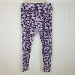 Womens LuLaRoe Leggings Tall Curvy Purple Abstract